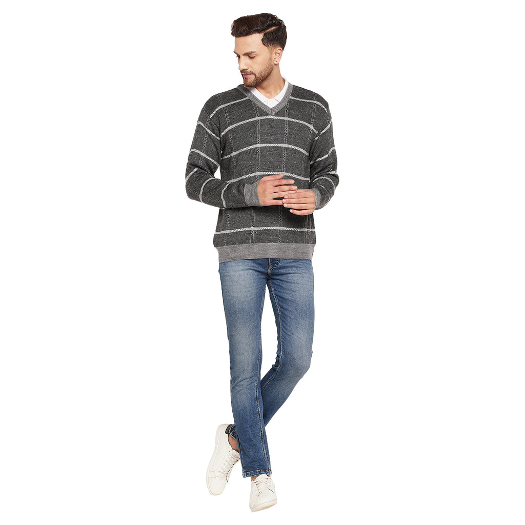 Duke Urban Men Full Sleeve V-Neck Sweater (SDS708R)