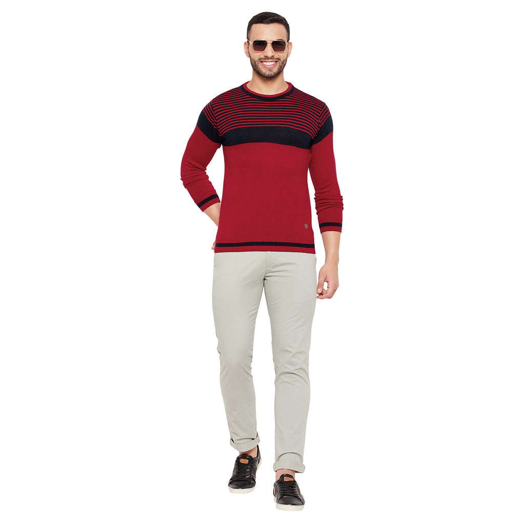 Duke Urban Men Full Sleeve Striped Sweater (SDS8101)