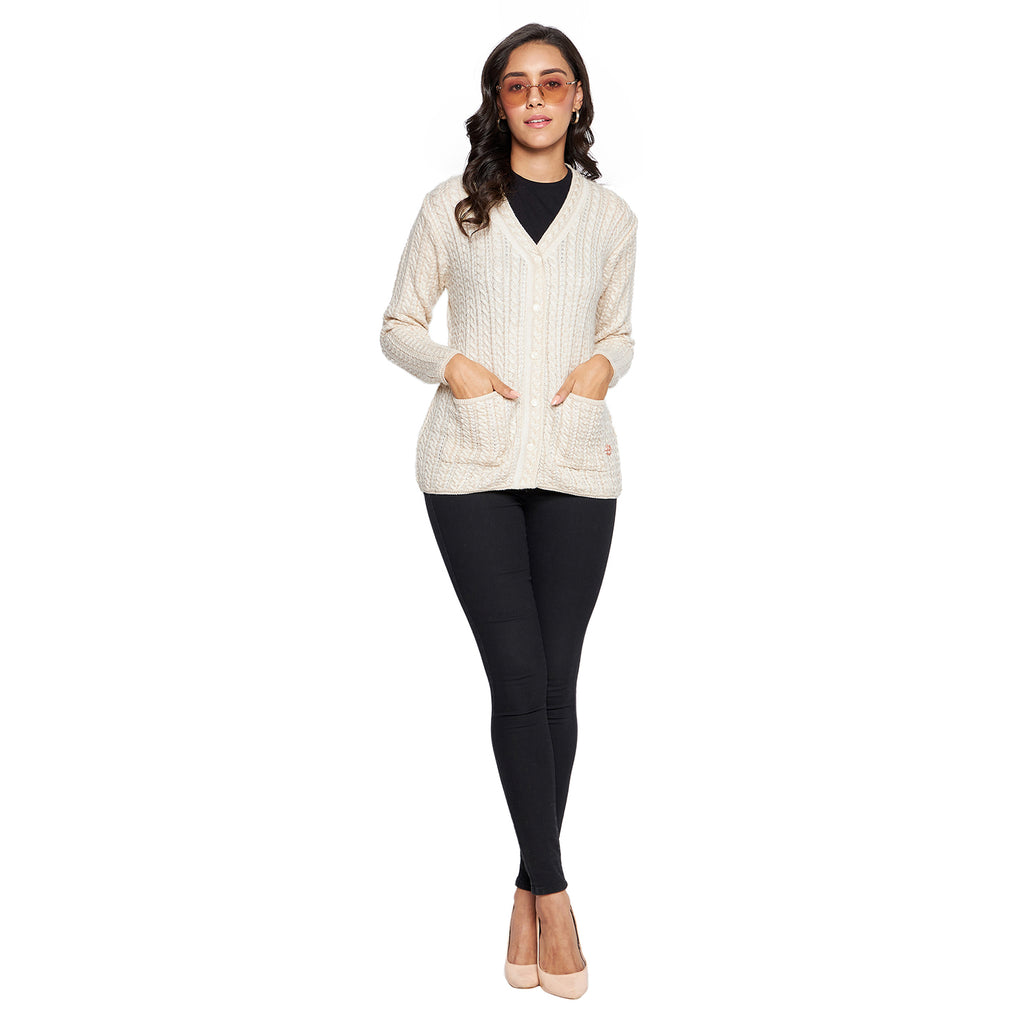 Duke Urban Women Full sleeve V Neck Cardigan (SDS9727)