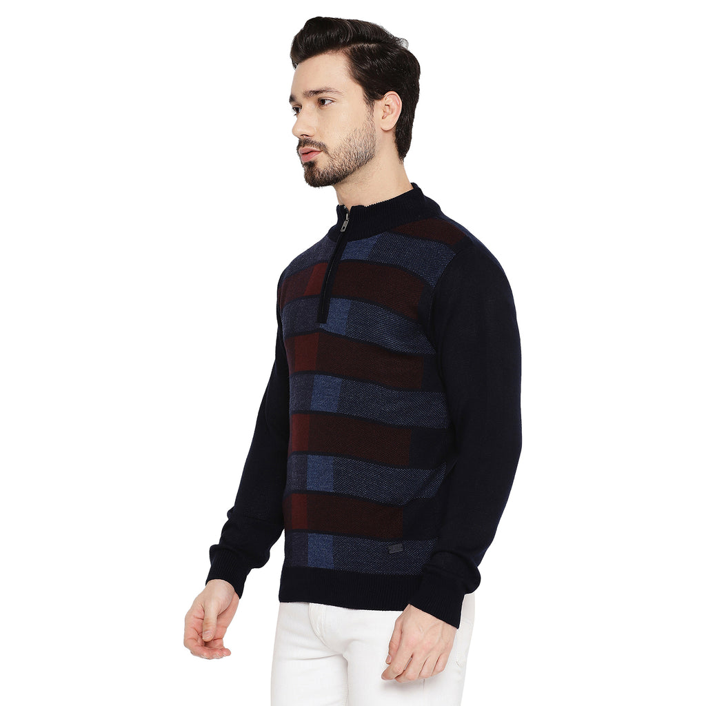 Duke Urban Men Full Sleeve Half Zip Sweater (SDS2077)