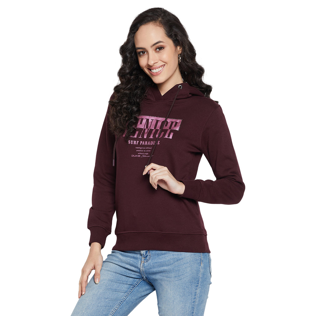 Duke Urban Women Full Sleeve Hooded Sweatshirt (LFX815)