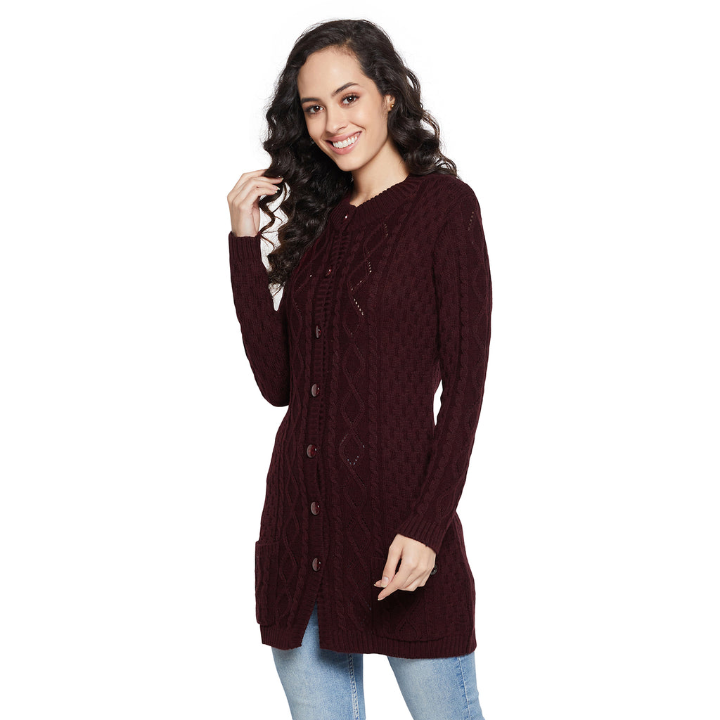 Duke Urban Women Full sleeve Round Neck Cardigan (SDS1116)