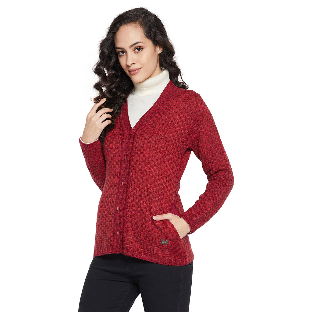 Duke Urban Women Full sleeve V Neck Cardigan (SDS1089)