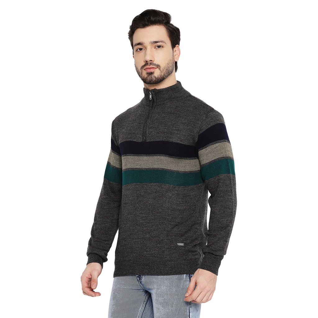 Duke Urban Men Full Sleeve Half Zip Sweater (SDS2079)
