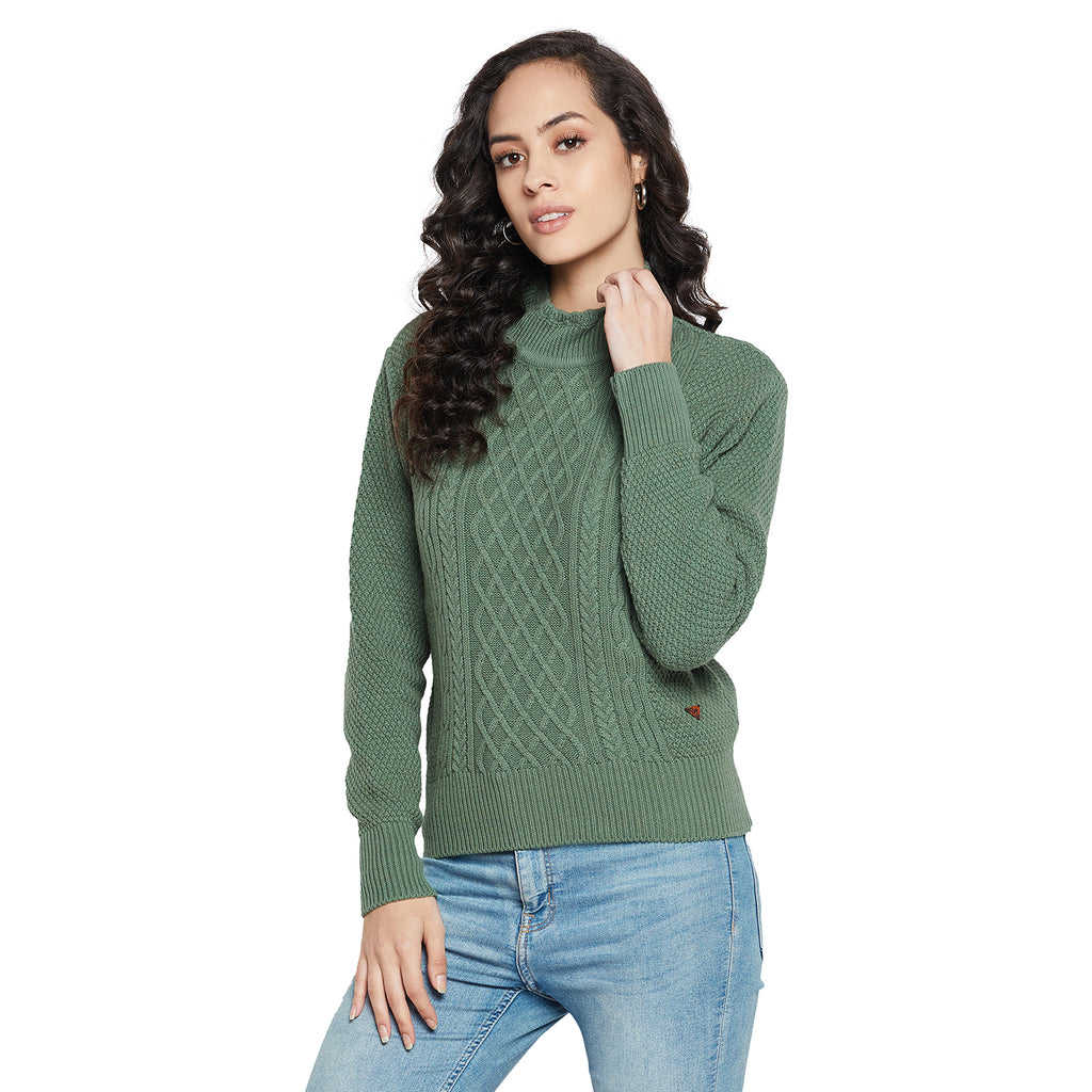 Duke Urban Women Full sleeve High Neck Pullover (SDS992)