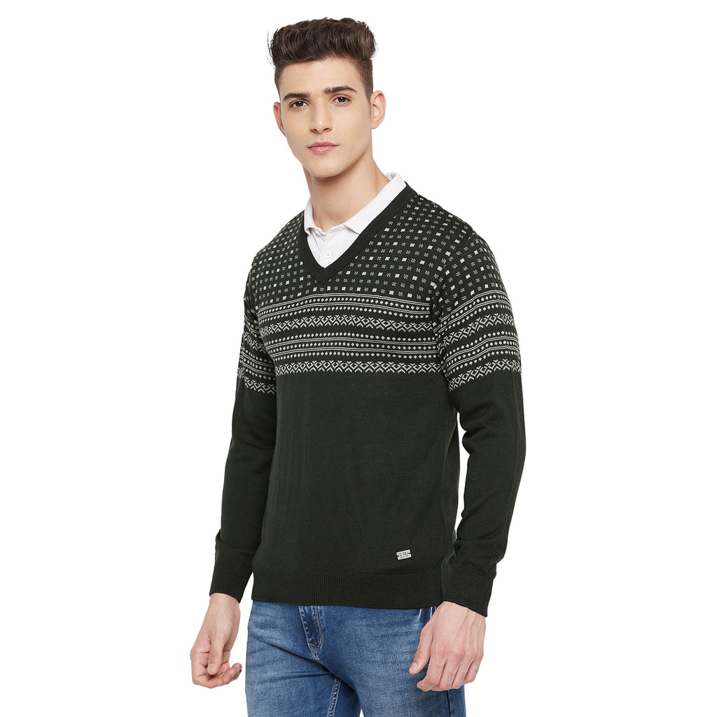 Duke Urban Men Full Sleeve V Neck Sweater (SDS668)