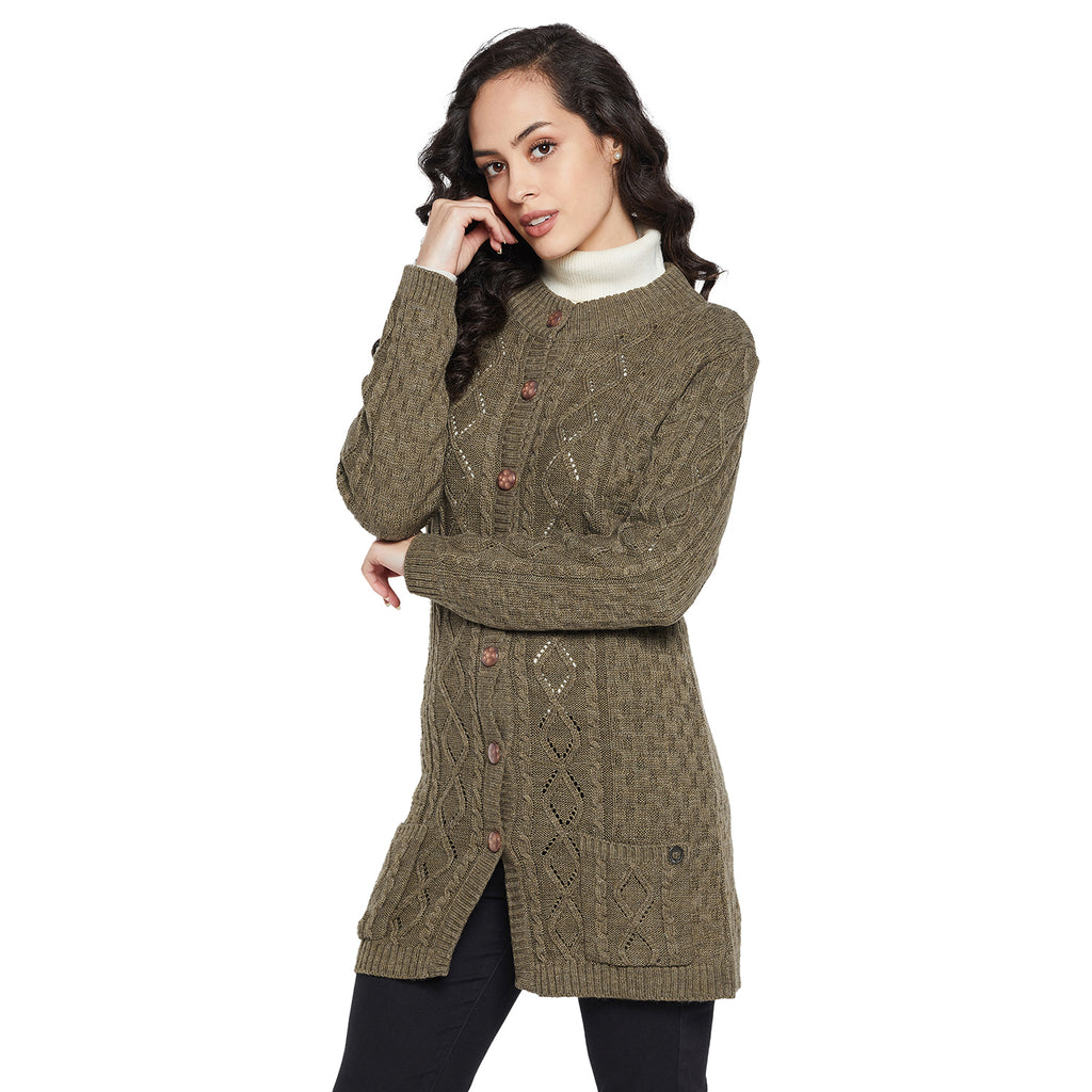 Duke Urban Women Full sleeve Round Neck Cardigan (SDS1116)