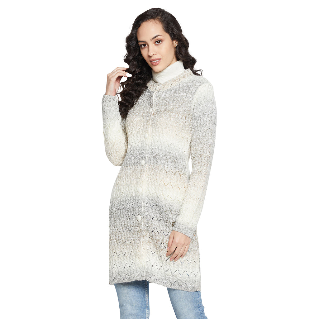 Duke Urban Women Full sleeve Round Neck Cardigan (SDS1097)