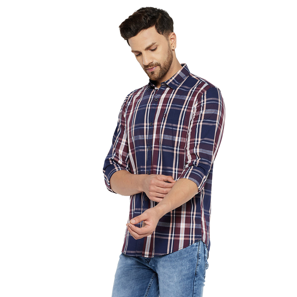 Duke Urban Men Slim Fit Solid Spread Collar Casual Shirt (SDO5CKR)