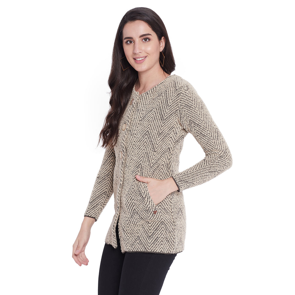 Duke Urban Women Full Sleeve Long Cardigan (SDS9638)