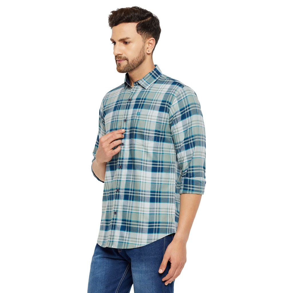 Duke Urban Men Slim Fit Solid Spread Collar Casual Shirt (SDO5CKOL)