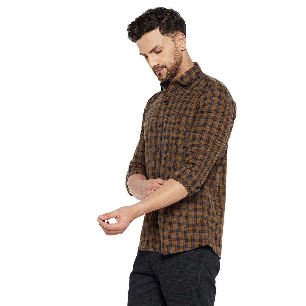Duke Urban Men Slim Fit Solid Spread Collar Casual Shirt (SDO8CKLD)