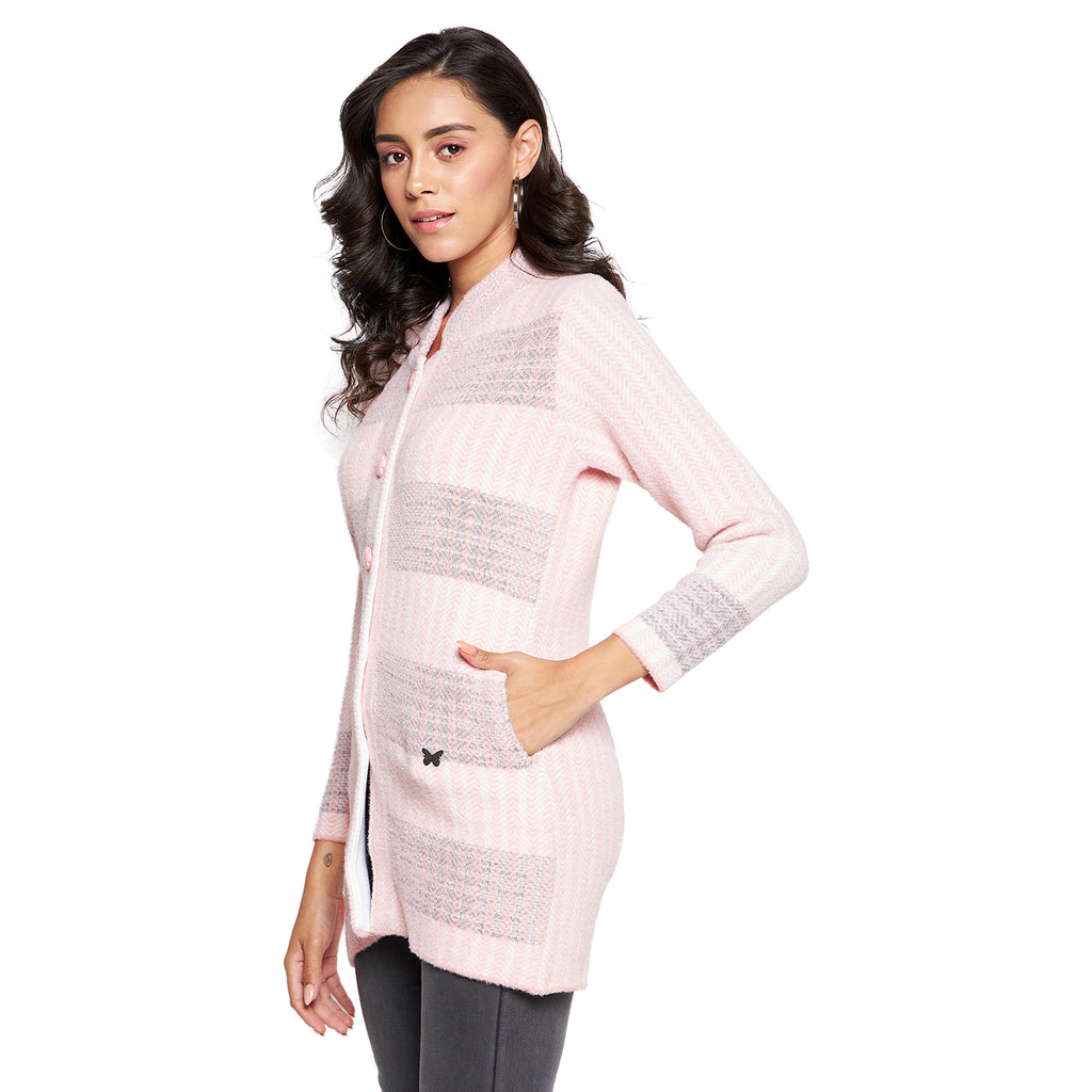 Duke Urban Women Full sleeve Collared Neck Cardigan (SDS1115)