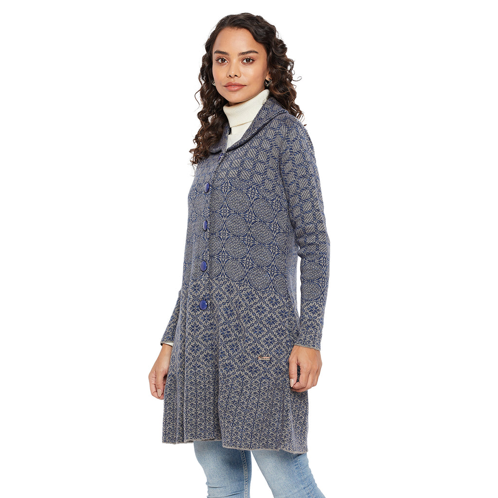 Duke Urban Women Collared Neck Cardigan  (SDS1136)