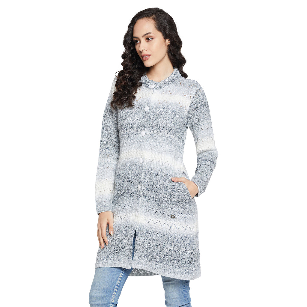 Duke Urban Women Full sleeve Round Neck Cardigan (SDS1097)