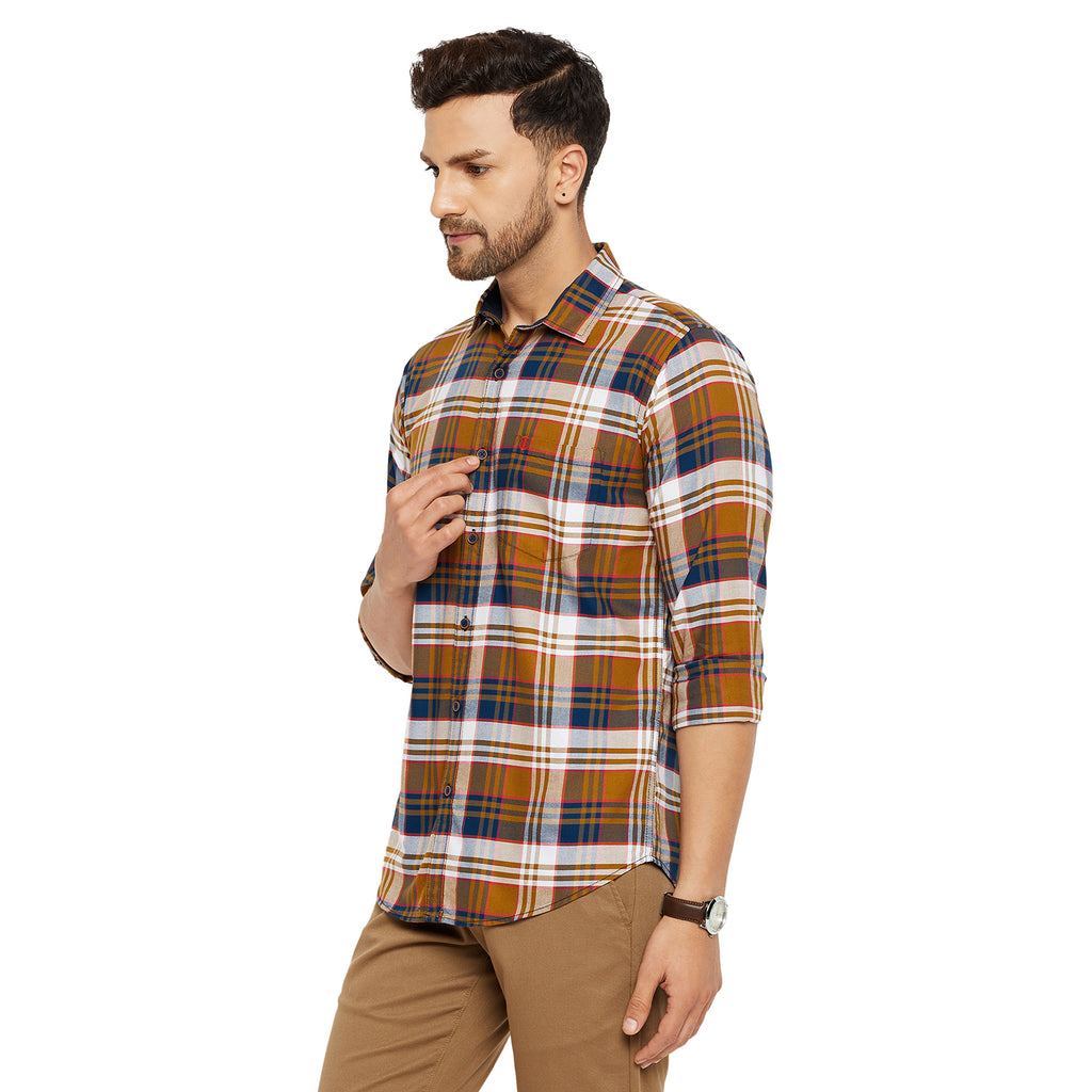 Duke Urban Men Slim Fit Solid Spread Collar Casual Shirt (SDO5CKOL)