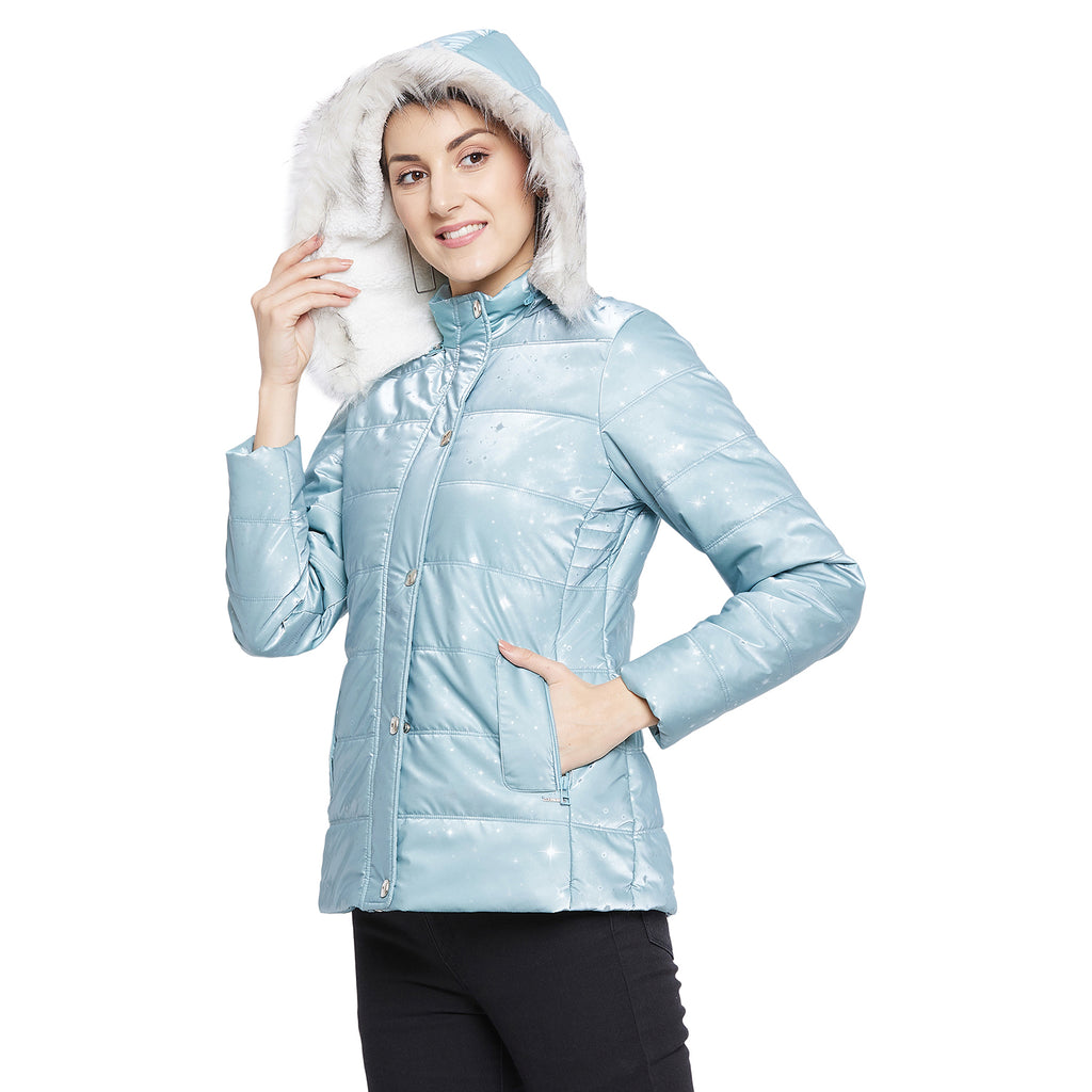 Duke Urban Women Full Sleeve Embossed Quilted Jacket (SDZ6741)