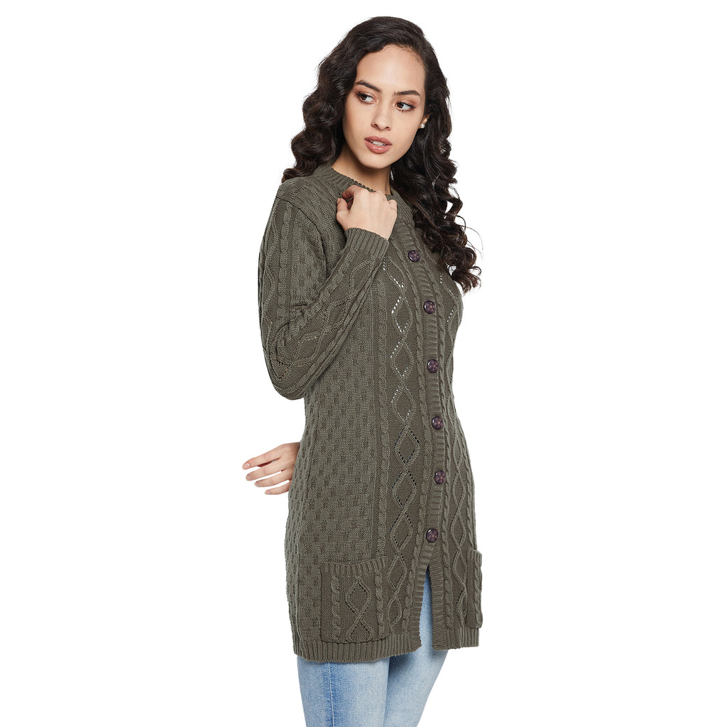 Duke Urban Women Full sleeve Round Neck Cardigan (SDS1116)