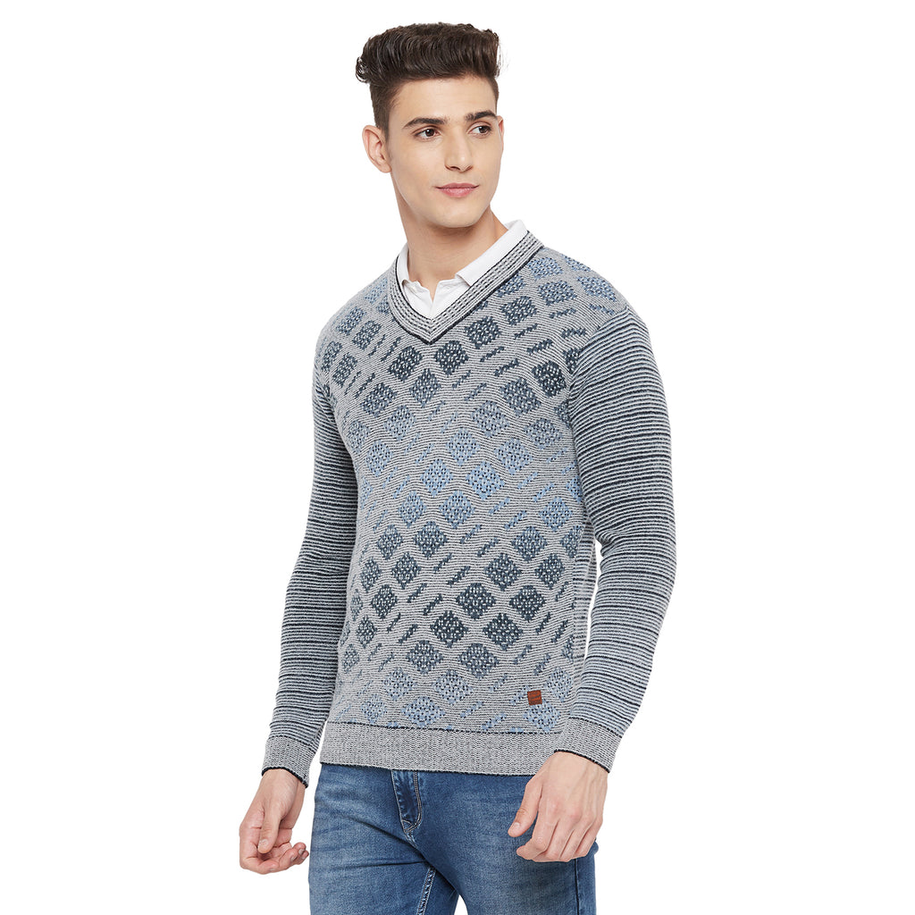 Duke Urban Men Full Sleeve V Neck Sweater (SDS671)