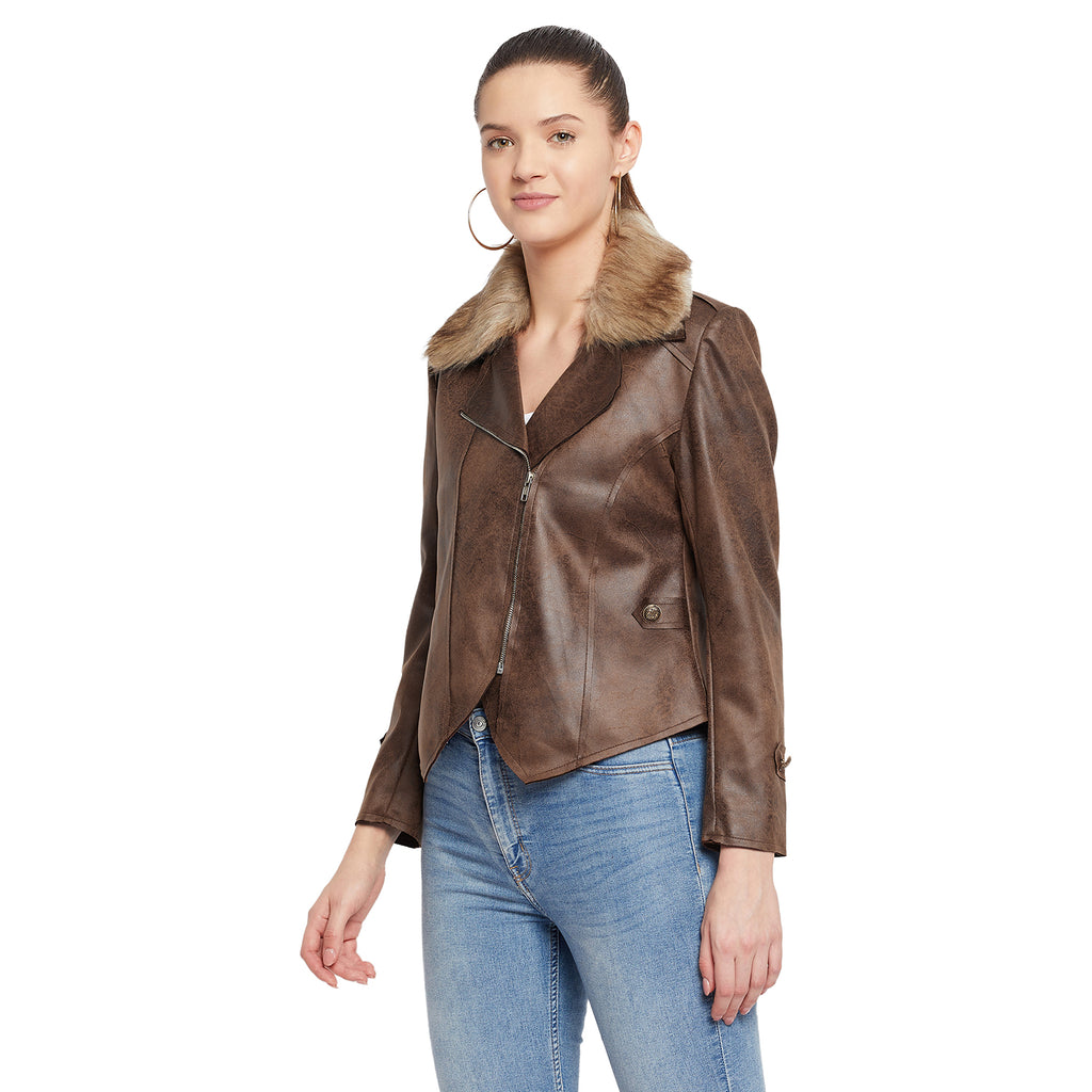 Duke Urban Women Full Sleeve Cropped Coat (SDZ6730)