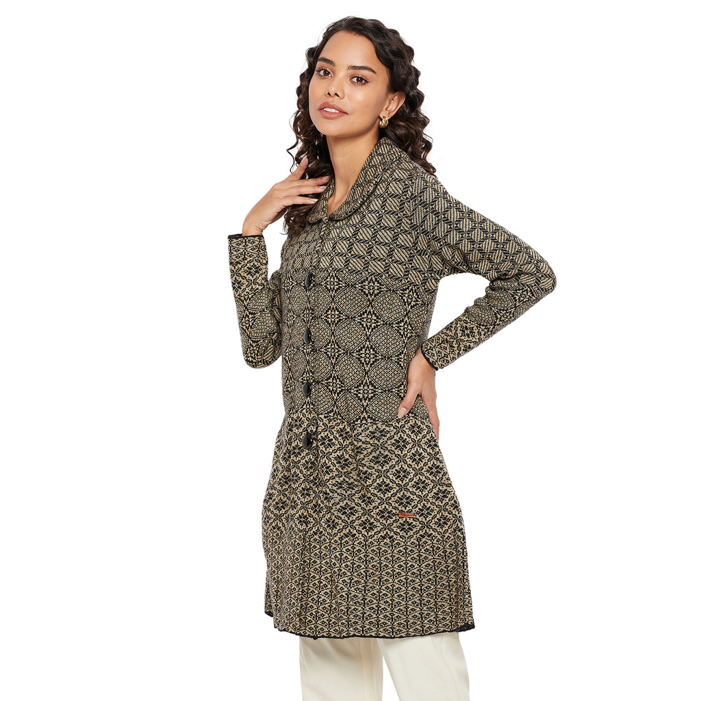 Duke Urban Women Collared Neck Cardigan  (SDS1136)