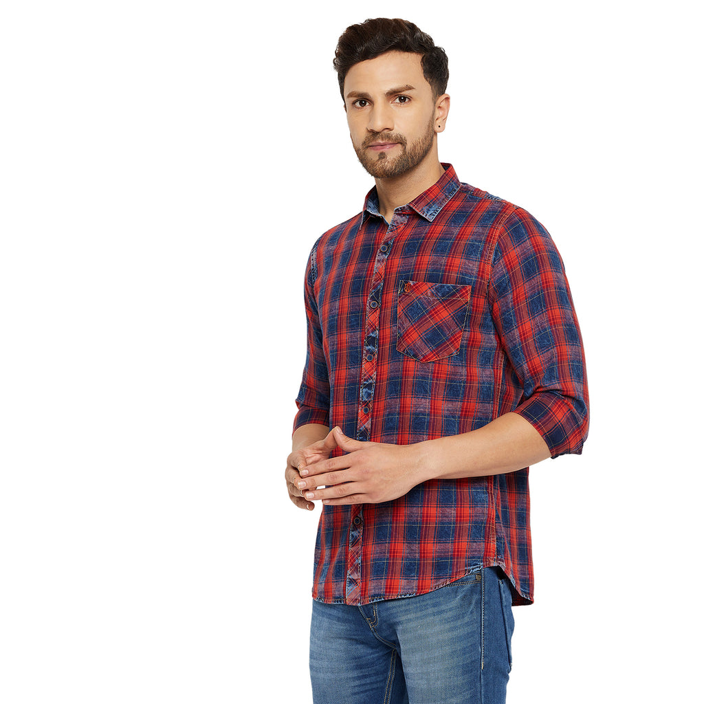 Duke Urban Men Slim Fit Solid Spread Collar Casual Shirt (SDO9CKID)