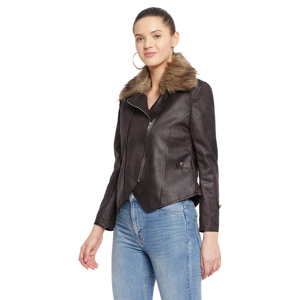 Duke Urban Women Full Sleeve Cropped Coat (SDZ6730)