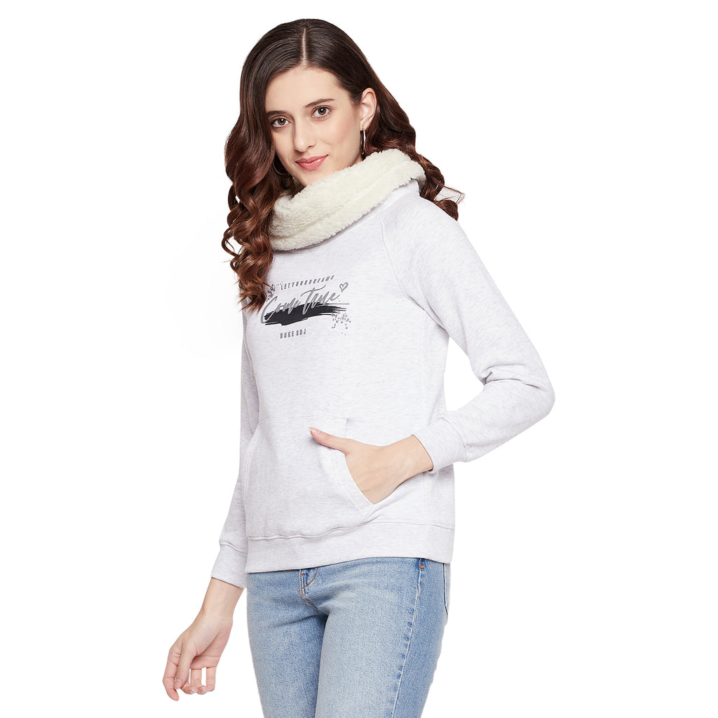 Duke Urban Women Full Sleeve Cowl Neck Sweatshirt (LFX777)