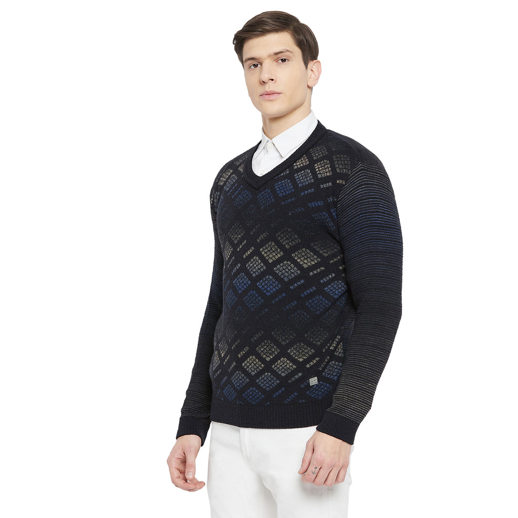 Duke Urban Men Full Sleeve V Neck Sweater (SDS671)