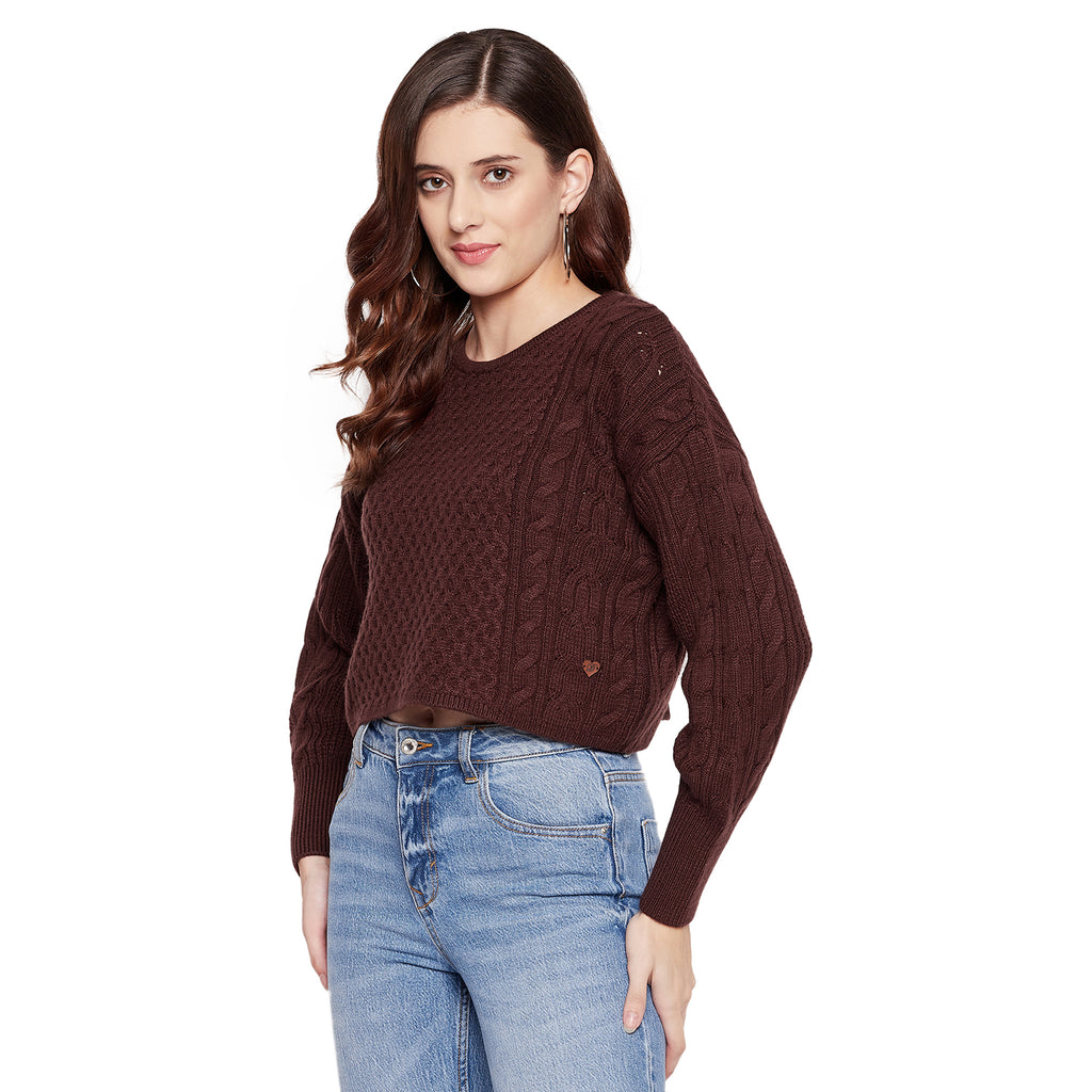 Duke Urban Women Full Sleeve Crop Sweater (SDS934)