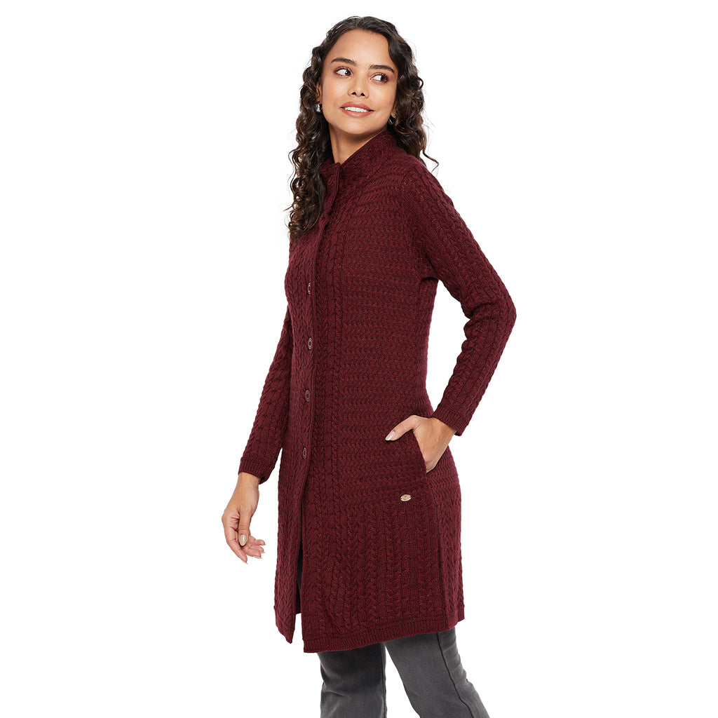 Duke Urban Women Turtle Neck Cardigan  (SDS1102)