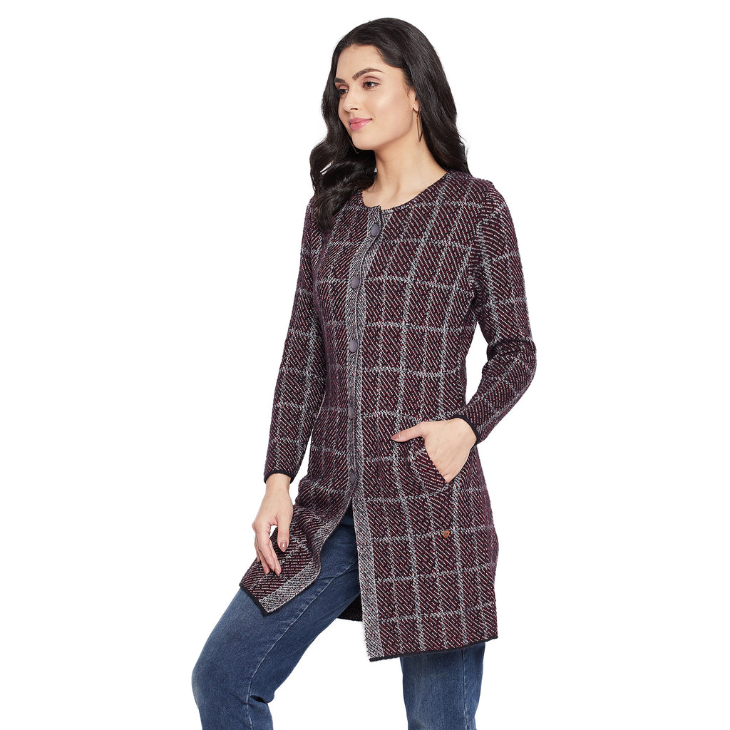 Duke Urban Women Full Sleeve Long Cardigan (SDS9639)