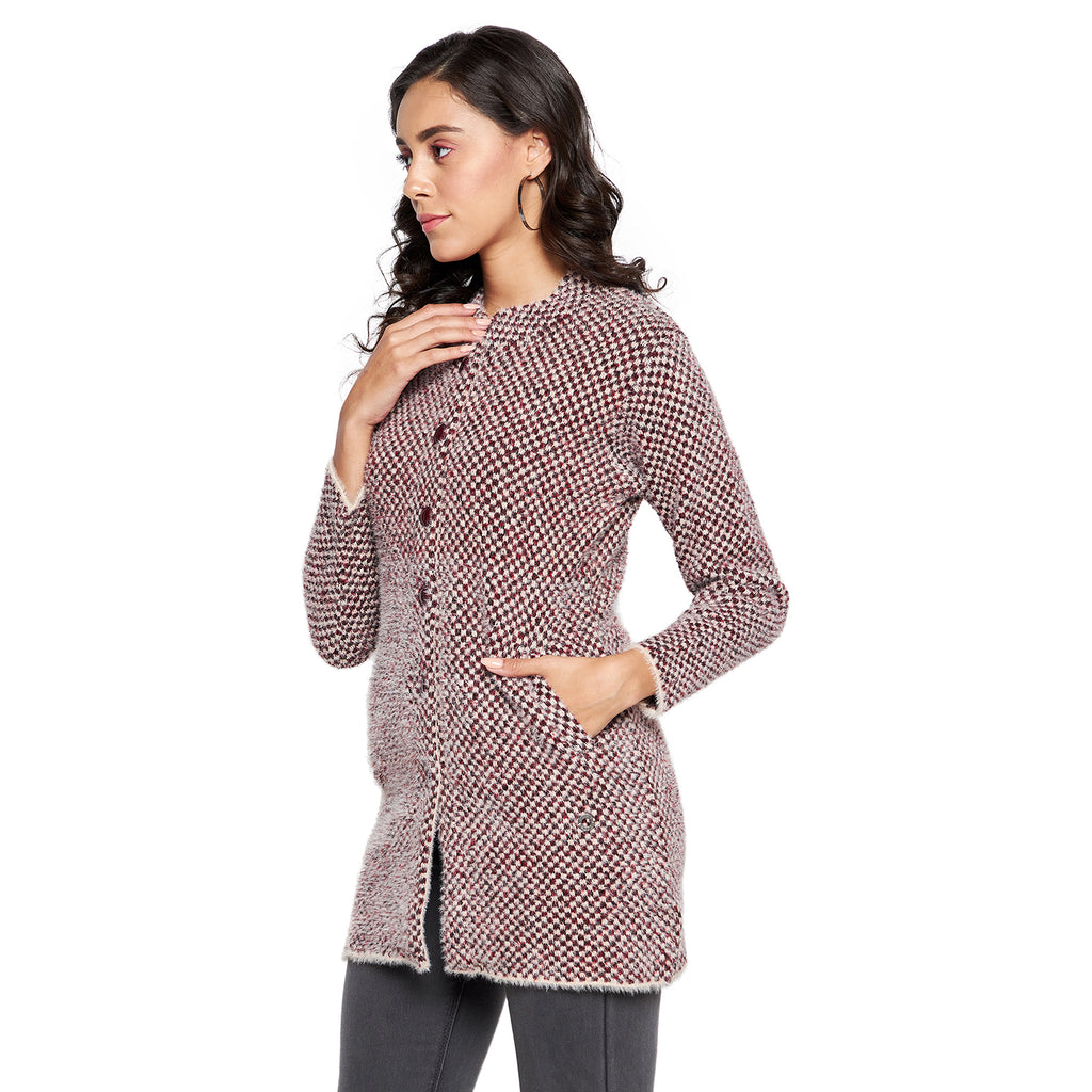 Duke Urban Women Full sleeve Collared Neck Cardigan (SDS1117)