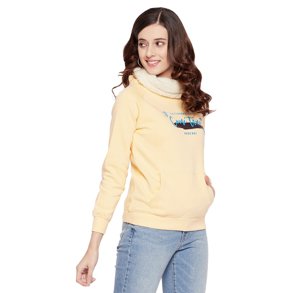 Duke Urban Women Full Sleeve Cowl Neck Sweatshirt (LFX777)