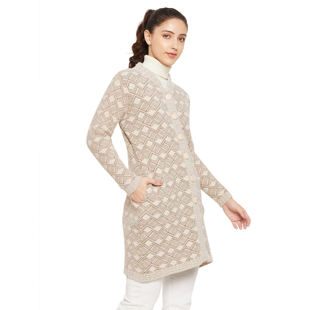 Duke Urban Women Full sleeve Collared Neck Cardigan (SDS1090)
