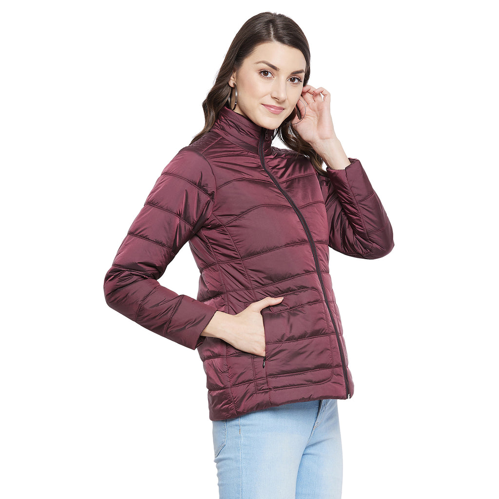 Duke Urban Women Full Sleeve Mettalic Quilted Jacket (SDZ6703)