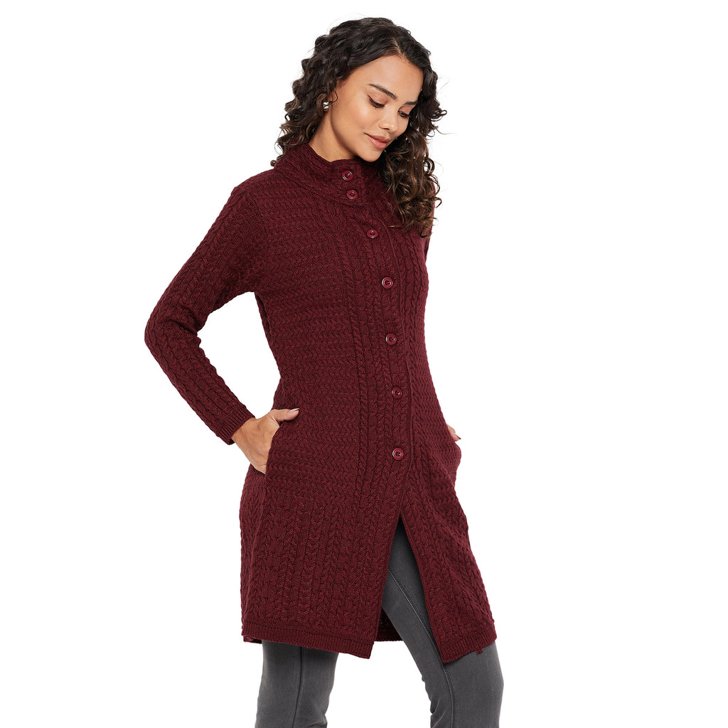 Duke Urban Women Turtle Neck Cardigan  (SDS1102)