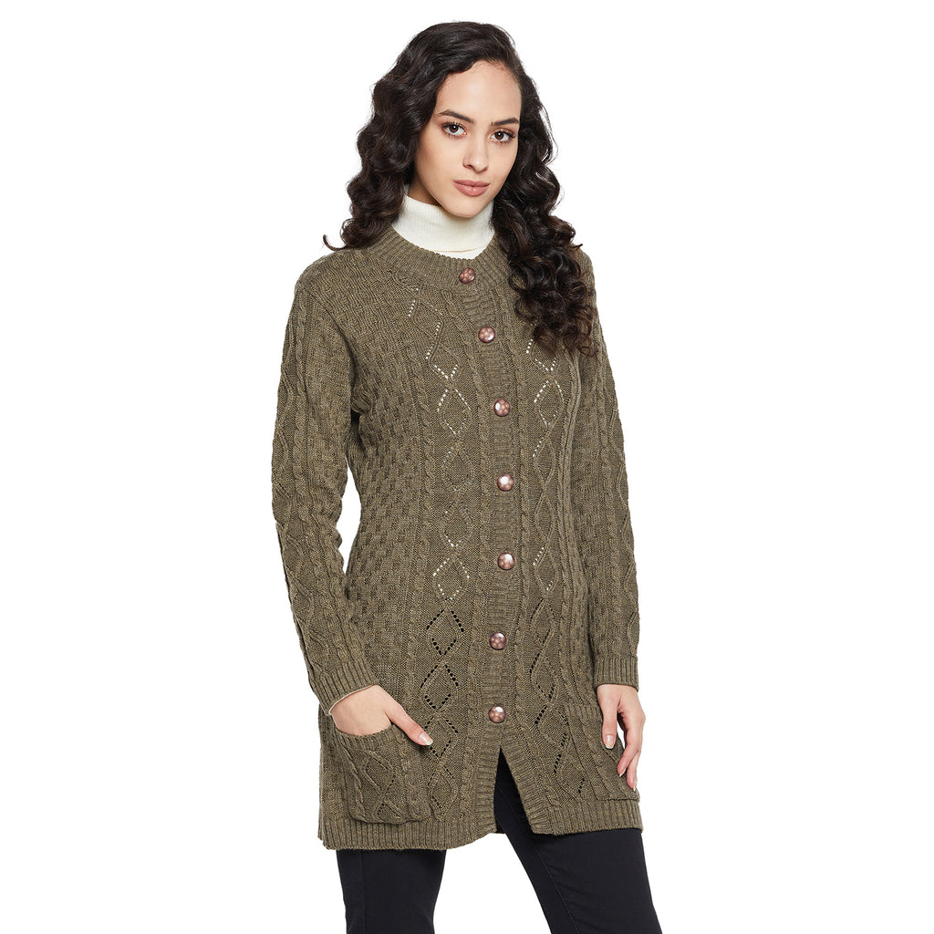 Duke Urban Women Full sleeve Round Neck Cardigan (SDS1116)