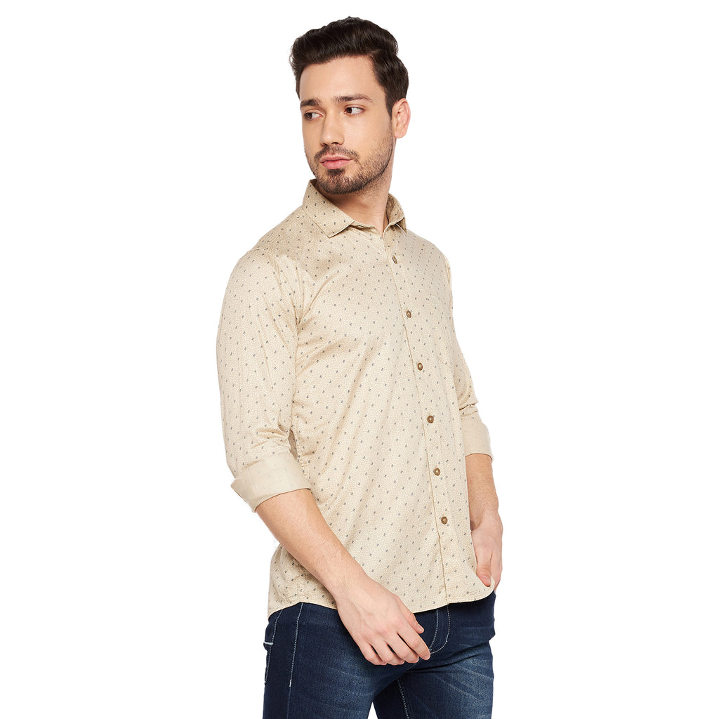 Duke Urban Men Slim Fit Printed Spread Collar Casual Shirt (SDO8PRSI)