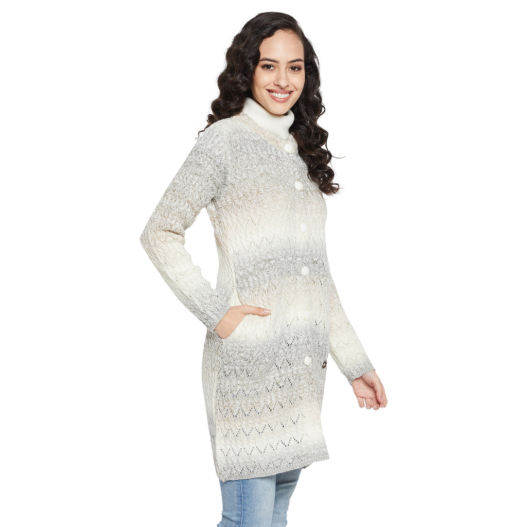 Duke Urban Women Full sleeve Round Neck Cardigan (SDS1097)