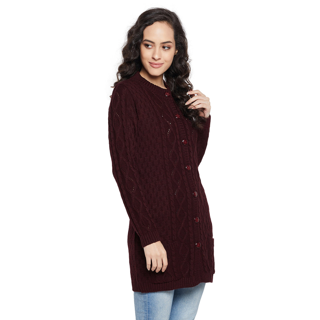 Duke Urban Women Full sleeve Round Neck Cardigan (SDS1116)