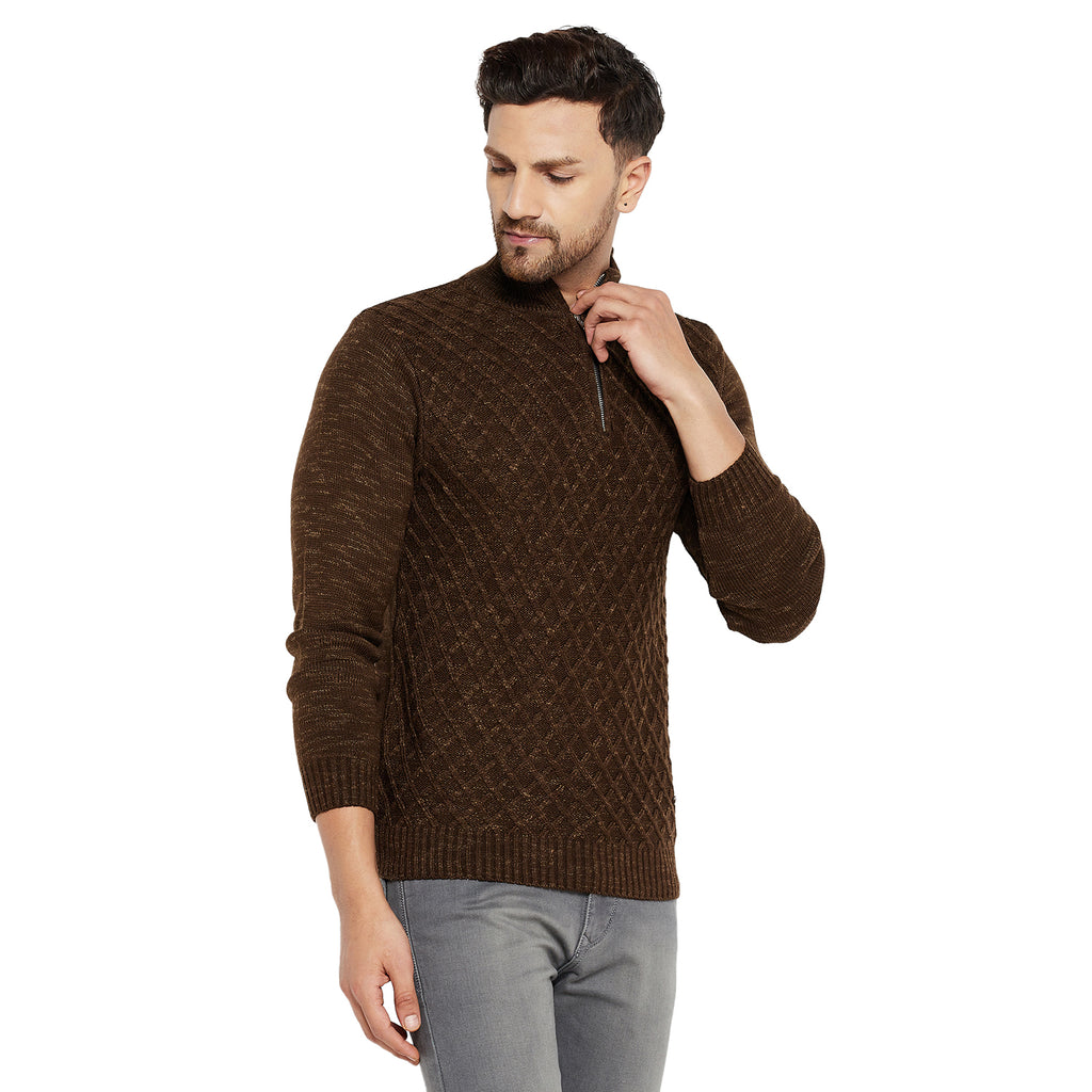 Duke Urban Men Full Sleeve Half Zip Sweater (SDS2080)