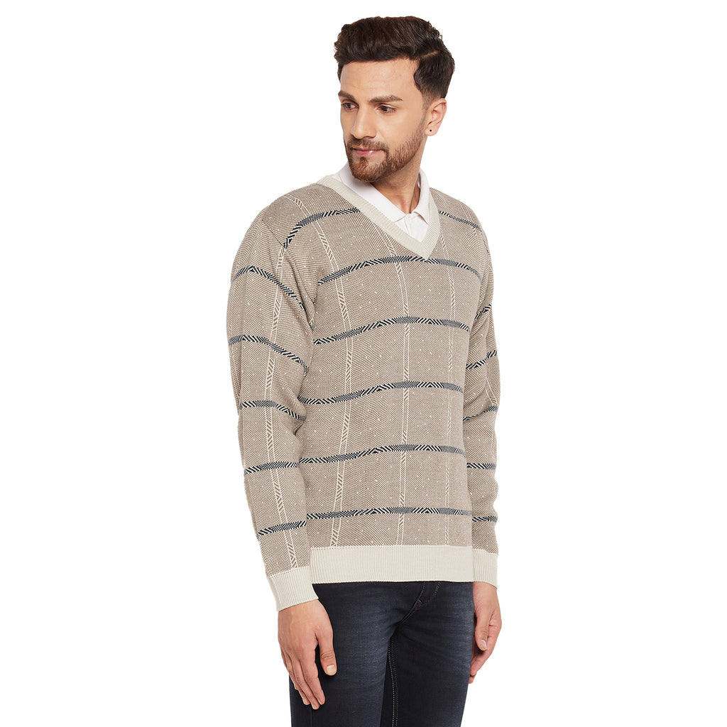 Duke Urban Men Full Sleeve V-Neck Sweater (SDS708R)