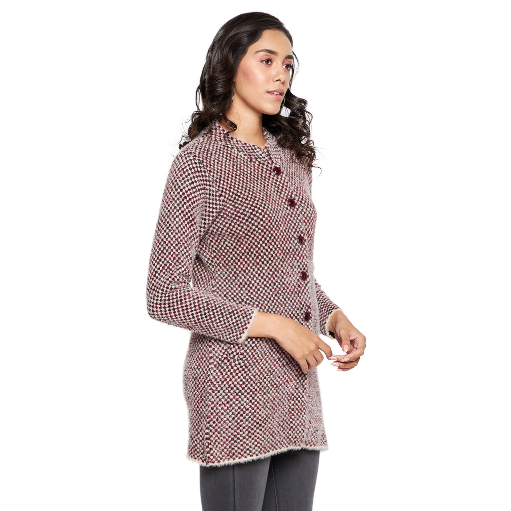Duke Urban Women Full sleeve Collared Neck Cardigan (SDS1117)