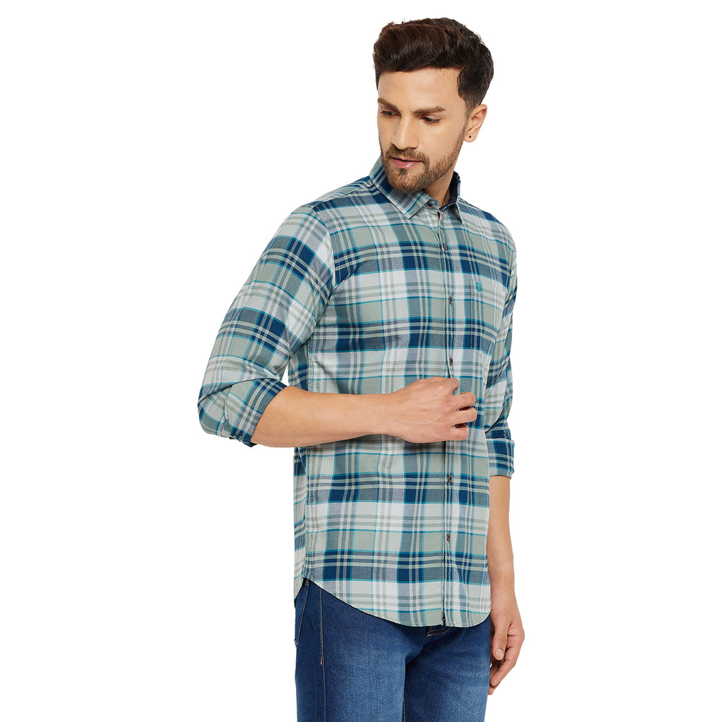 Duke Urban Men Slim Fit Solid Spread Collar Casual Shirt (SDO5CKOL)