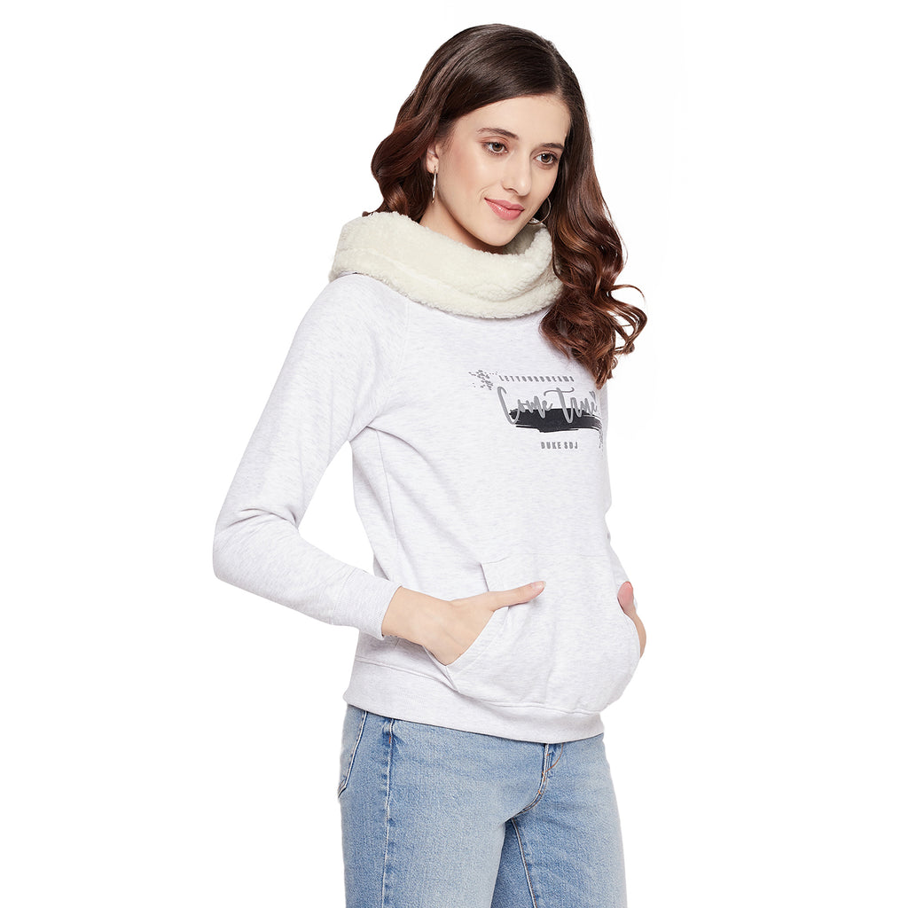 Duke Urban Women Full Sleeve Cowl Neck Sweatshirt (LFX777)