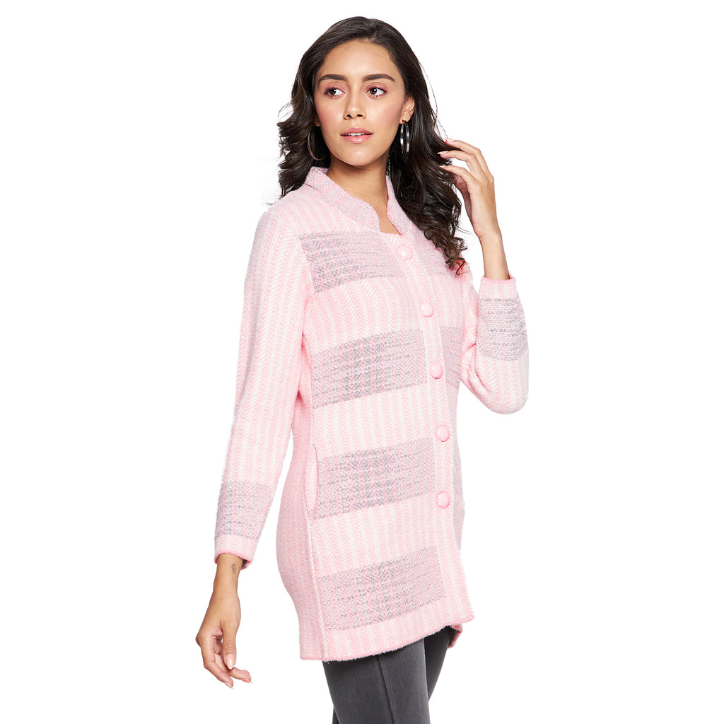 Duke Urban Women Full sleeve Collared Neck Cardigan (SDS1115)