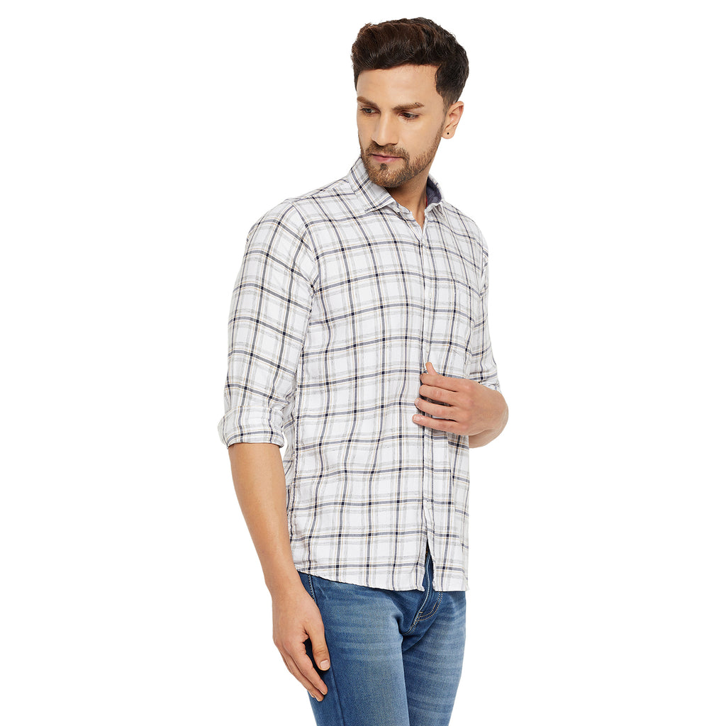 Duke Urban Men Slim Fit Solid Spread Collar Casual Shirt (SDO8CKLC)