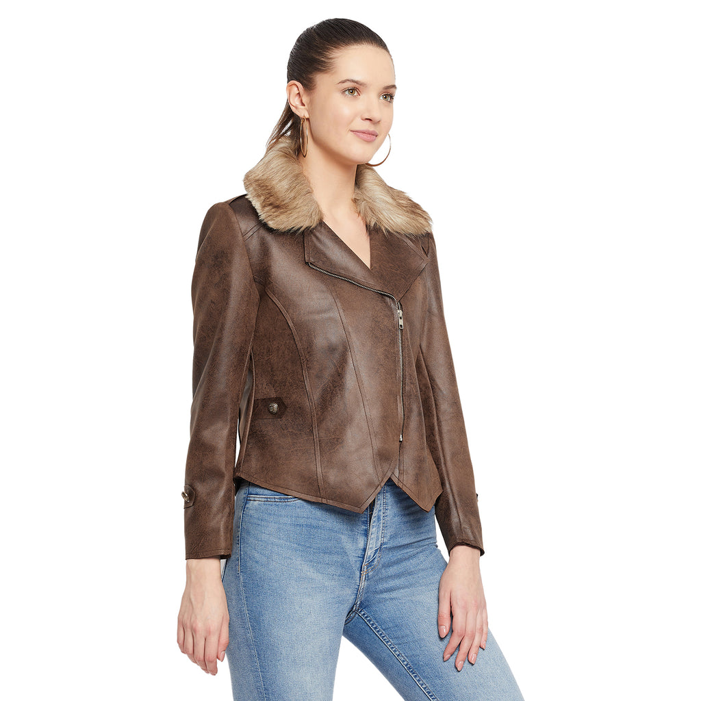 Duke Urban Women Full Sleeve Cropped Coat (SDZ6730)
