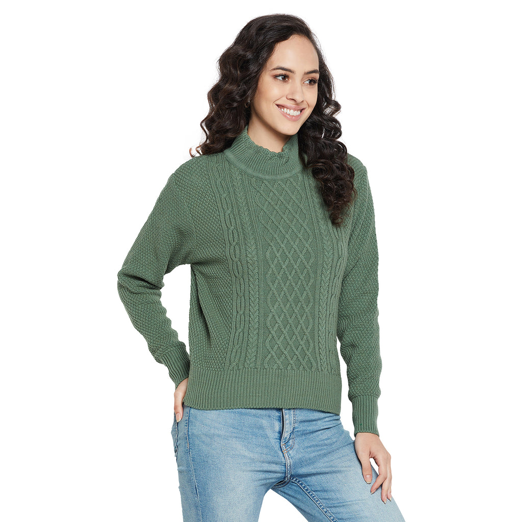 Duke Urban Women Full sleeve High Neck Pullover (SDS992)